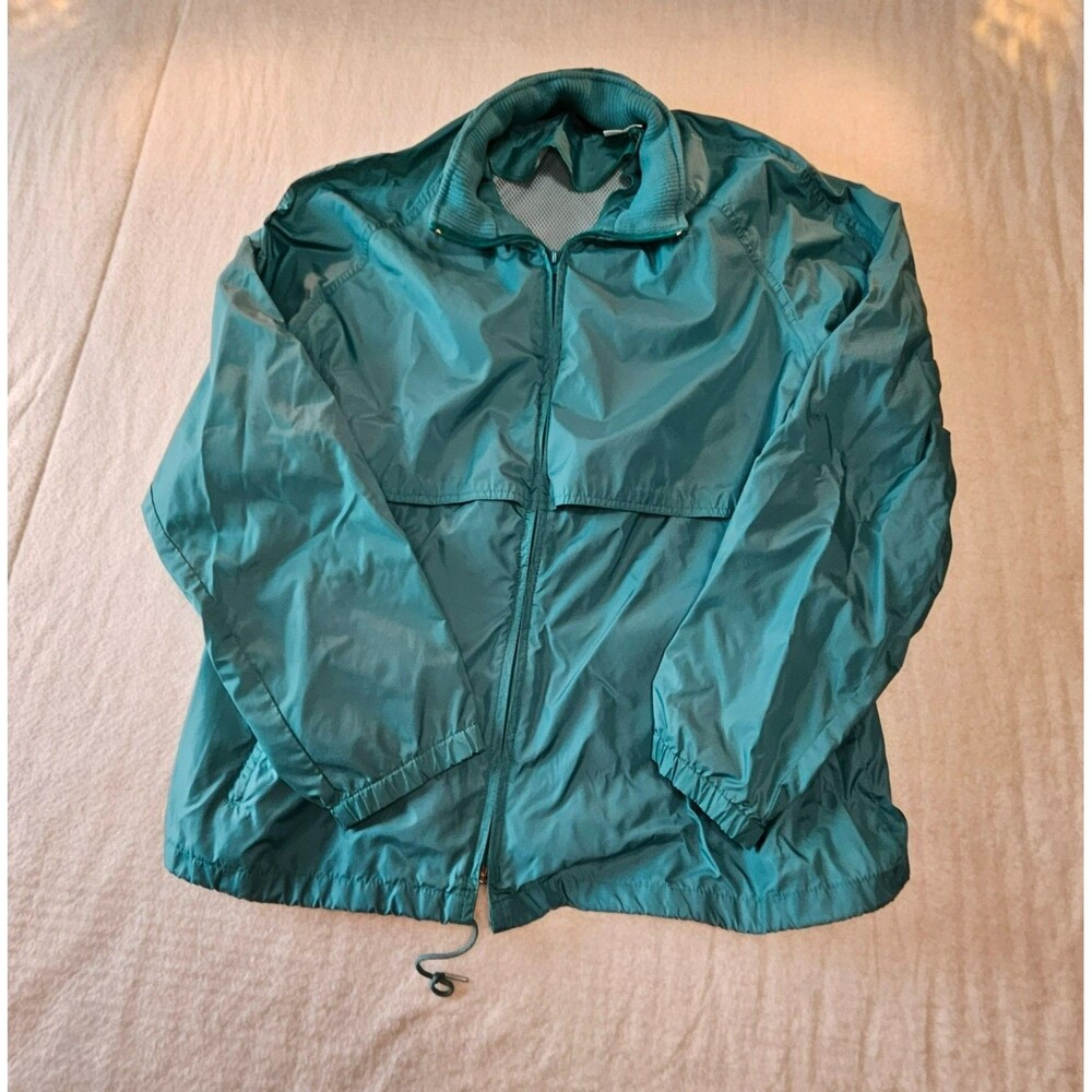 Men's Teal Vintage Woolrich Windbreaker Large Mesh Lined Vented